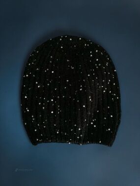 💖 Black Sequin Beanie 💖